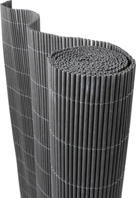 Produktbild von paramondo Sichtschutzmatte LOP, 100 x 300 cm, anthrazit Holz & recyceltes PVC, UV-+ witterungsbeständig | nachhaltiger Designschutz