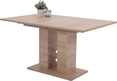 Produktbild von Kulissentisch Helena II - Nachbildung Sonoma Eiche - zweifach ausziebar - Säulengestell - Maß 140-220x90cm
