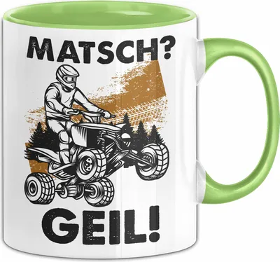 Produktbild von Quad Tasse Geschenk Matsch Geil Quad-Fahrer Geschenkidee Becher (Grün)