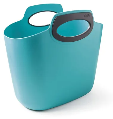 Image de Sac de courses GF Garden, en plastique, bac polyvalent avec anses, bleu clair