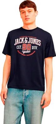 Produktbild von Jack & Jones Logo Kurzarm-t-shirt Blau L Mann Blau L