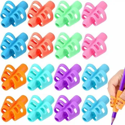 Immagine prodotto di Set per bambini con 16 pennarelli, portapennarelli, per bambini dai 2 anni in su, 8 colori
