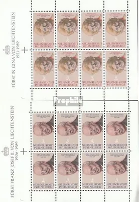 Produktbild von Briefmarken Liechtenstein 1990 Mi 988Klb-989Klb Kleinbogen (kompl.Ausg.) postfrisch Tod des Fürstenp.