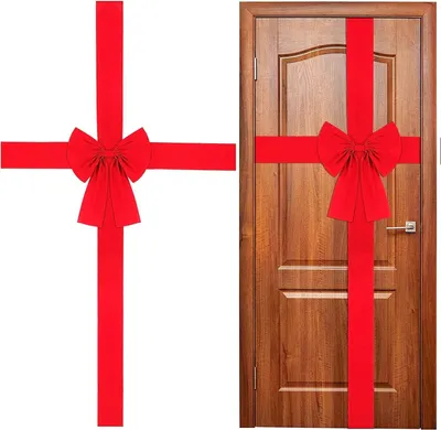 Immagine prodotto di Set di 2 decorazioni natalizie a forma di fiocco per porte e finestre