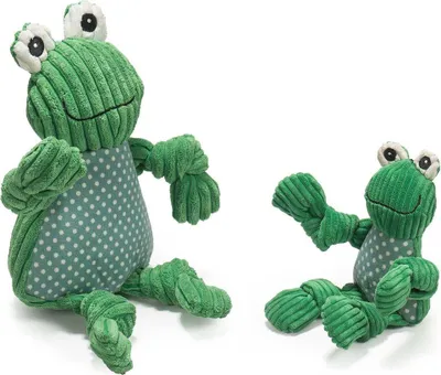 Produktbild von HuggleHounds Hundespielzeug Frog Knottie, Größe: L