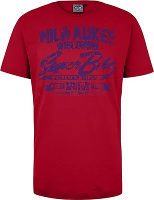 Produktbild von Übergrößen T-Shirt Milwaukee blau AHORN SPORTSWEAR cayenne red 5XL