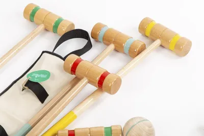 Produktbild von Mora-Play Krocket-Set, 4 Teile, 80 cm, mit Tragetasche