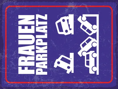 Produktbild von vianmo Holzschild 40x30 cm Frauenparkplatz lustiges Deko Schild
