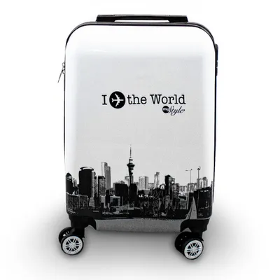 Produktbild von Bituxx Kofferset 3teilig Design Fly the World White MS-17311