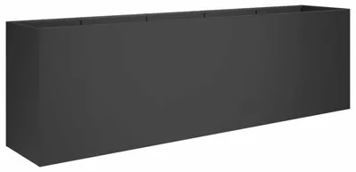 Obrázek produktu pro vidaXL Zahradní květináč, černý, 200 x 40 x 60 cm, ocel s válcováním za studena