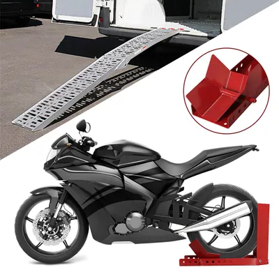 Produktbild von Vigevee Motorradständer Motorradwippe Montageständer   Motorrad Anhänger Vorderrad Wippe Radhalterung Transportständer Motorrad Ständer