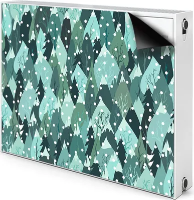 Produktbild von Magnet Radiator Magnet Mat Heizkörper Heizung Verkleidung Abdeckung 80x60 cm  - Frostig, berge