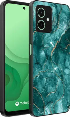 Obrázek produktu pro Smartphonica Pouzdro na telefon vhodné pro Motorola Moto G54 s mramorovým potiskem - TPU zadní kryt pouzdra s mramorovým designem - Gold Green