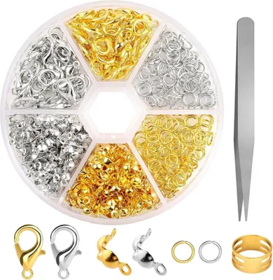 Immagine prodotto di Set di chiusure a catena fai da te 1030 pezzi per la creazione di bracciali e gioielli