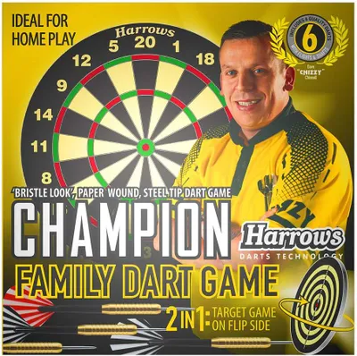 Productafbeelding van HARROWS Familie Dartspel - set bestaande uit een dartbord en 6 darts