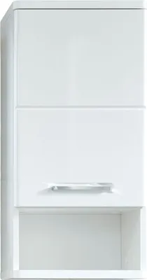 Produktbild von trendteam Bad Hänge-Stauraumelement Monte Weiß Melamin/Weiß Hochglanz Tiefzieh 37 x 76 x 28 cm