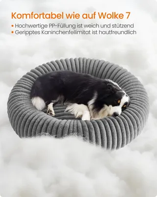 Produktbild von Feandrea Hundebett, extra großes Katzenbett, 100 cm Hundekörbchen, Hundekissen waschbar