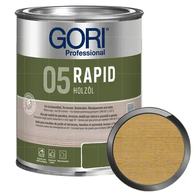 Produktbild von GORI 05 Rapid Holzöl 0.75 Liter FARBLOS Terrassenöl Möbelöl Hartholzöl