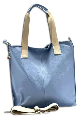 Obrázek produktu pro Kožená taška přes rameno Florence shopper light blue OTF161H