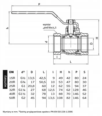 Produktbild von Perfexim Kugelhahn 1040 G1 Wasser DN25 Messing