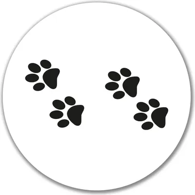 Produktbild von Huuraa Aufkleber Fußtapsen Tapsen 10cm rund Sticker Geschenkidee