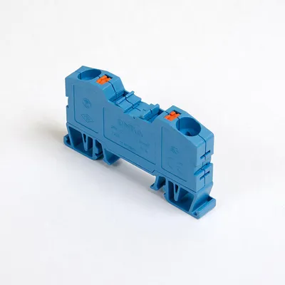 Produktbild von ONKA 10mm2 Federleistenklemmenblock DIN-Schienen-Klemme 2-adrig blau, 1020047