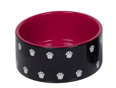Produktbild von Nobby Keramik Napf Pata schwarz/rot, Maße: Ø 18 x 7 cm