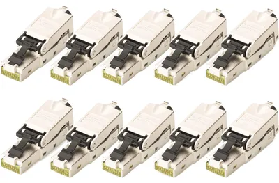 Obrázok produktu pre Digitus DN-93631-10, RJ-45, Strieborná, Samec, Priamy, Zinok, Cat6a