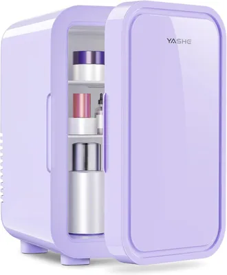 Produktbild von YASHE Mini-Kühlschrank, 6 Liter/8 Dosen, 220–240 V AC/DC, tragbarer thermoelektrischer Kühler