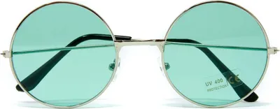 Produktbild von Oblique Unique Hippie Brille rund Retro Sonnenbrille Herren Damen 60er 70er Jahre Party Fasching Karneval - grün