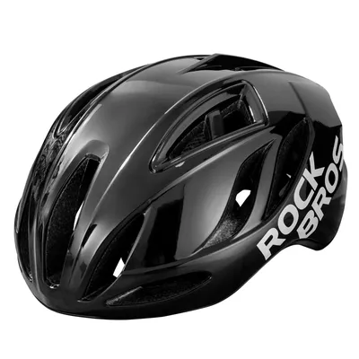Obrázek produktu pro ROCKBROS Cyklistická přilba Silniční cyklistická přilba 58-62CM Muži Ženy Dospělí pro MTB Silniční cyklistická přilba Černá (lesklá)