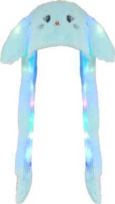 Produktbild von Wackelohr Mütze mit LED und beweglichen Ohren - aus Plüsch, Kostüm für Kinder und Erwachsene: Katze blau sm-480a LED Wackelohr Mütze wählen: Katze blau sm-480a LED