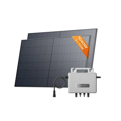 Produktbild von ECOFLOW STREAM Balkonkraftwerk, 800 W Mikro-Wechselrichter, 2 × 520 W PV Solarpanels