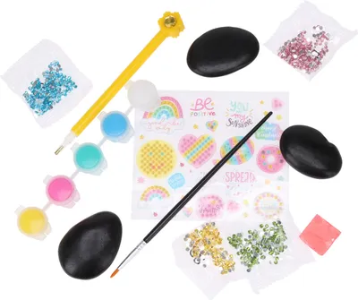 Immagine prodotto di Pietre da dipingere - set completo per dipingere con pennelli e colori