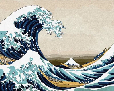 Produktbild von Malen nach Zahlen Bilder zum Malen Große Welle in Kanagawa 50x40 cm