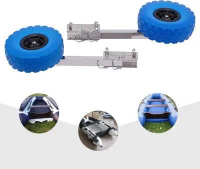 Produktbild von Bootswagen für Schlauchboot - Slipwagen - Klappbar - Leicht zu montieren - Kompakt - Strandräder - Für kurze Wege am Strand