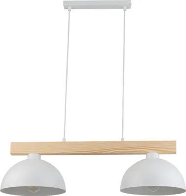 Zdjęcie produktu dla Lampa wisząca OSLO biała jasne drewno 2xE27x15W drewno wym:120x33,5x83cm IP20 TK-Lighting