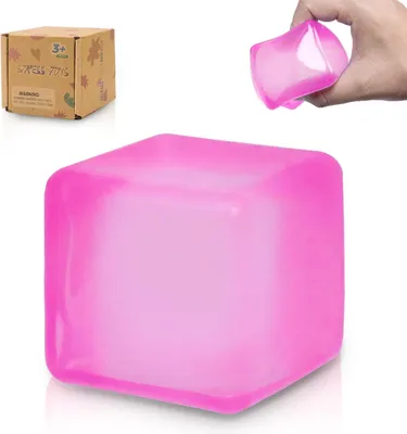 Imagen del producto de Juguete antiestrés en forma de cubo, suave, de 5,5 cm, ideal para aliviar el estrés en niños y adultos