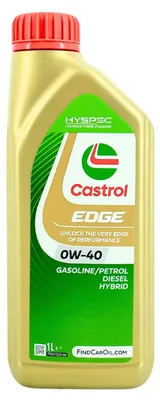Produktbild von Castrol EDGE 0W-40 Titanium C3, 1 l, 0W-40, Sommer/Winter, Auto, -45 °C, 0,842 kg/l