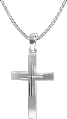 trendor 35850 Herren-Halskette mit Kreuz 925 Silber 31x19 mm 1
