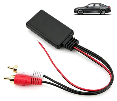 Bluetooth 5.0 AUX-Adapter mit 2 RCA-Ports für Autoradio