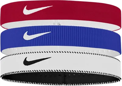 Produktbild von Nike - "Classic" Stirnband Breites Band(3er-Pack) CS2435 (Einheitsgröße) (Rot/Blau/Weiß)
