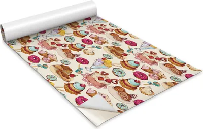 Zdjęcie produktu dla Folia samoprzylepna - Okleina meblowa - Dekoracyjna - Do mebli - Tapeta - Naklejka - Folia - Kolorowe słodycze - 100 x 50 cm