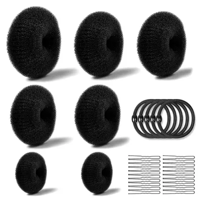 Immagine prodotto di Set per Acconciature con 4 Elastici e 10 Fermagli per Capelli