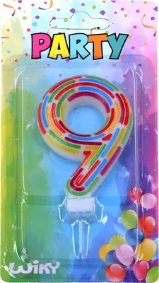 Obrázok produktu pre Párty sviečka číslo 9 Dots