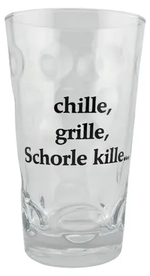 Produktbild von Chille, Grille, Schorle kille... Dubbeglas 0,5 L - Pfalz Schorleglas