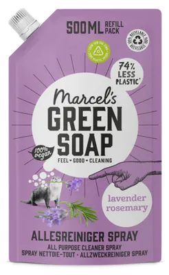 Productafbeelding van Marcel's Green Soap Allesreiniger Spray Navulverpakking Lavendel & Rozemarijn 500 ml