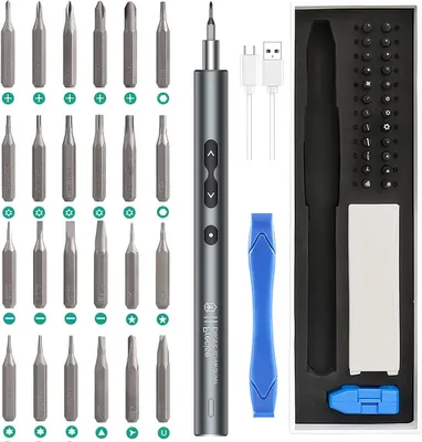 Produktbild von Elektro-Schraubendreher-Set, 28-in-1 Mini Elektroschrauber Set mit LED Licht, tragbares magnetisches Reparaturwerkzeug-Set