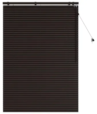 Zdjęcie produktu dla Żaluzja drewniana vidaXL, ciemnobrązowa, 110 x 160 cm, 35 mm, wykonana z litego drewna paulowni