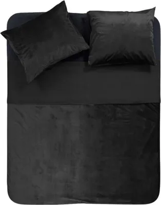Produktbild von Sleeptime Samt Paspel Schwarz 240 x 220 cm